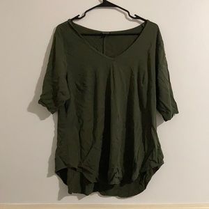 Torrid Size 1 Green V Neck Shirt